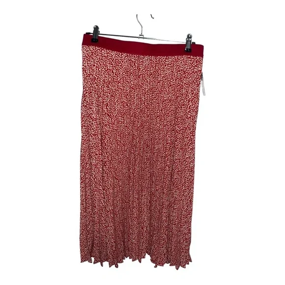 Vince Camuto Pink/White Pleated Midi Skirt | Sizes M, L - Picture 5 of 9
